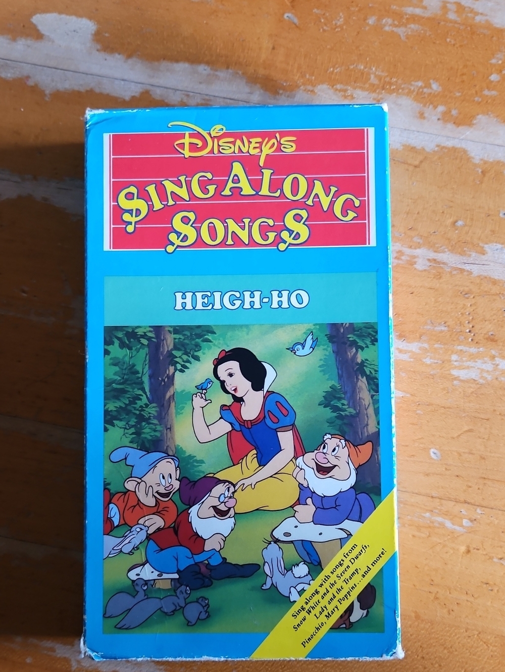 Disney Singalong Songs Heigh-Ho VHS Blue